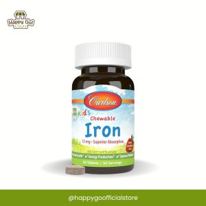 Carlson Kid’s Chewable Iron 15mg – rasa strawberry isi 30 tablets