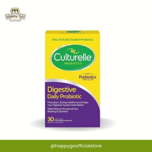 Culturelle Digestive Daily Probiotic with Prebiotics – 30 Vegetarian Capsules